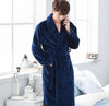 Men Casual Kimono Bathrobe Autumn Winter Flannel Long Robe Thick Warm Sleepwear Plus Size 3xl Nightgown Male Casual Home Wear