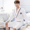 Men Casual Kimono Bathrobe Autumn Winter Flannel Long Robe Thick Warm Sleepwear Plus Size 3xl Nightgown Male Casual Home Wear