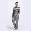 Tony&Candice Men's Stain Silk Pajama Set Men Pajamas Silk Sleepwear Men Sexy Modern Style Soft Cozy Satin Nightgown Men Summer