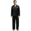 Tony&Candice Men's Stain Silk Pajama Set Men Pajamas Silk Sleepwear Men Sexy Modern Style Soft Cozy Satin Nightgown Men Summer