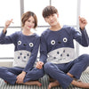 Autumn Winteter Long-sleeved Men's Cotton Pajamas Letter Striped Cartoon Pajama Sets Casual Men Pyjamas Plus Size 3XL Pijama Set