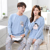 Autumn Winteter Long-sleeved Men's Cotton Pajamas Letter Striped Cartoon Pajama Sets Casual Men Pyjamas Plus Size 3XL Pijama Set