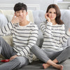 Autumn Winteter Long-sleeved Men's Cotton Pajamas Letter Striped Cartoon Pajama Sets Casual Men Pyjamas Plus Size 3XL Pijama Set