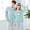 Autumn Winteter Long-sleeved Men's Cotton Pajamas Letter Striped Cartoon Pajama Sets Casual Men Pyjamas Plus Size 3XL Pijama Set